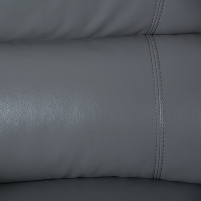 2-Piece Classic Faux Leather Manual Reclining Living Room Sofa Set with Console and Cup Holders