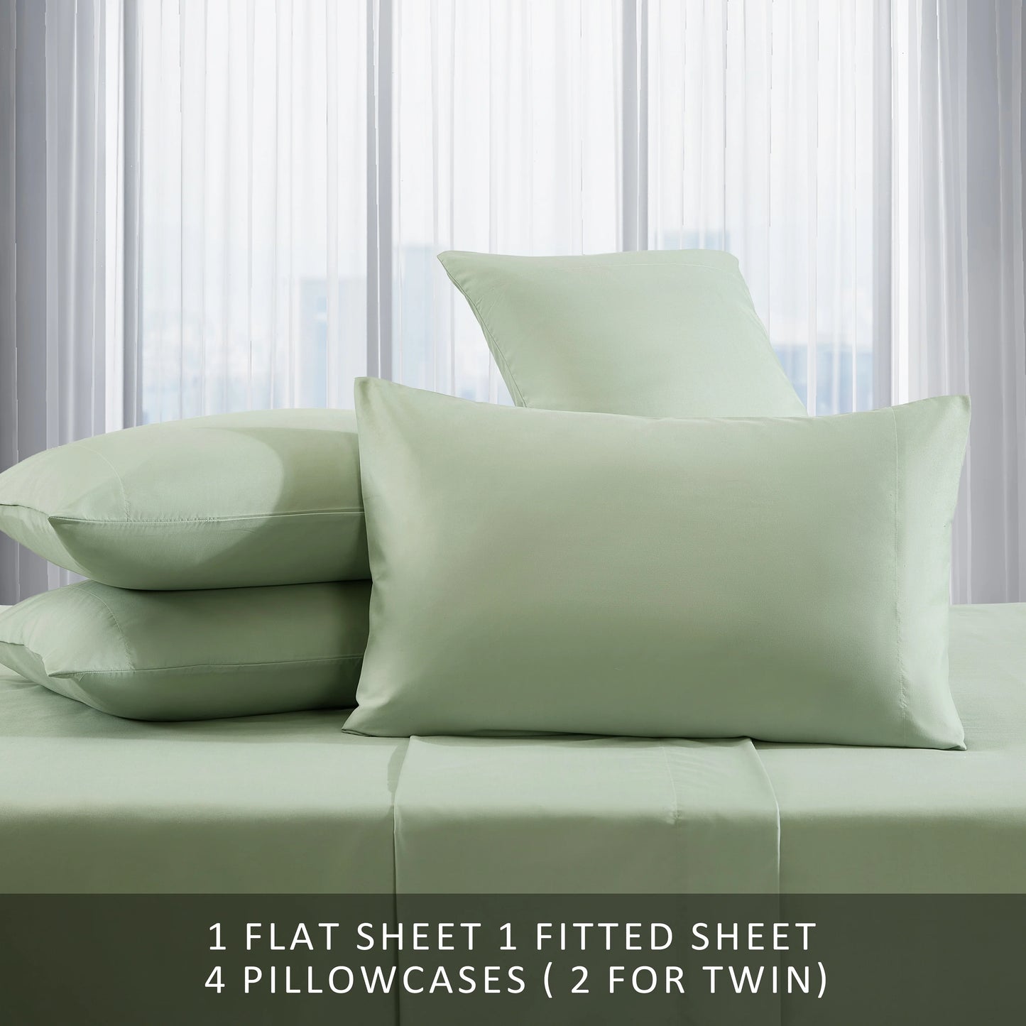 Kenneth Cole Solution Recyled Polyester Solid Bonus Sheet Set