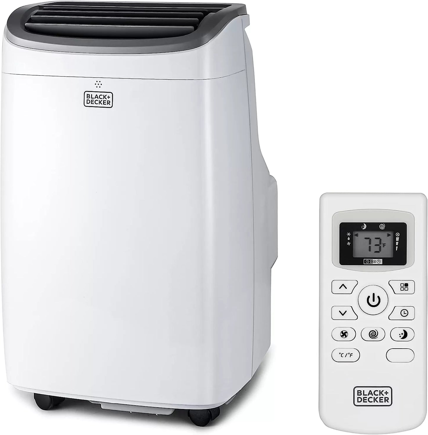 BLACK+DECKER 8,000 BTU Portable Air Conditioner up to 350 Sq. with Remote Control, White
