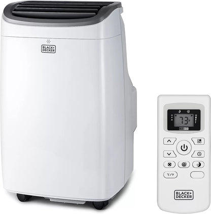 BLACK+DECKER 8,000 BTU Portable Air Conditioner up to 350 Sq. with Remote Control, White