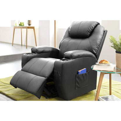 Faux Leather Power Lift Recliner Chair with Massage and Heating Functions