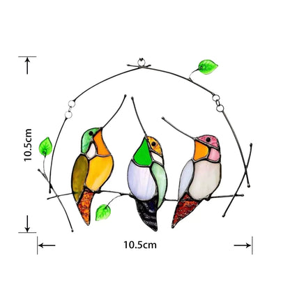 🐦🔥 Last Day 70% OFF-Birds Stained  Window  Panel Hangings🎁