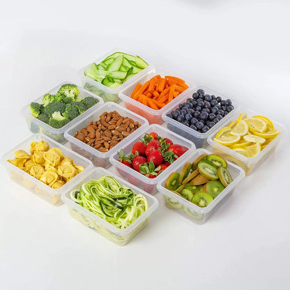 50-piece Food storage Containers Set with Lids, Plastic Leak-Proof BPA-Free Containers for Kitchen Organization, Meal Prep, Lunch Containers (Includes Labels & Pen)