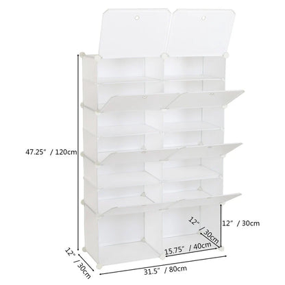 Portable Shoe Rack Organizer 66-72 Pair Tower Shelf Storage Cabinet