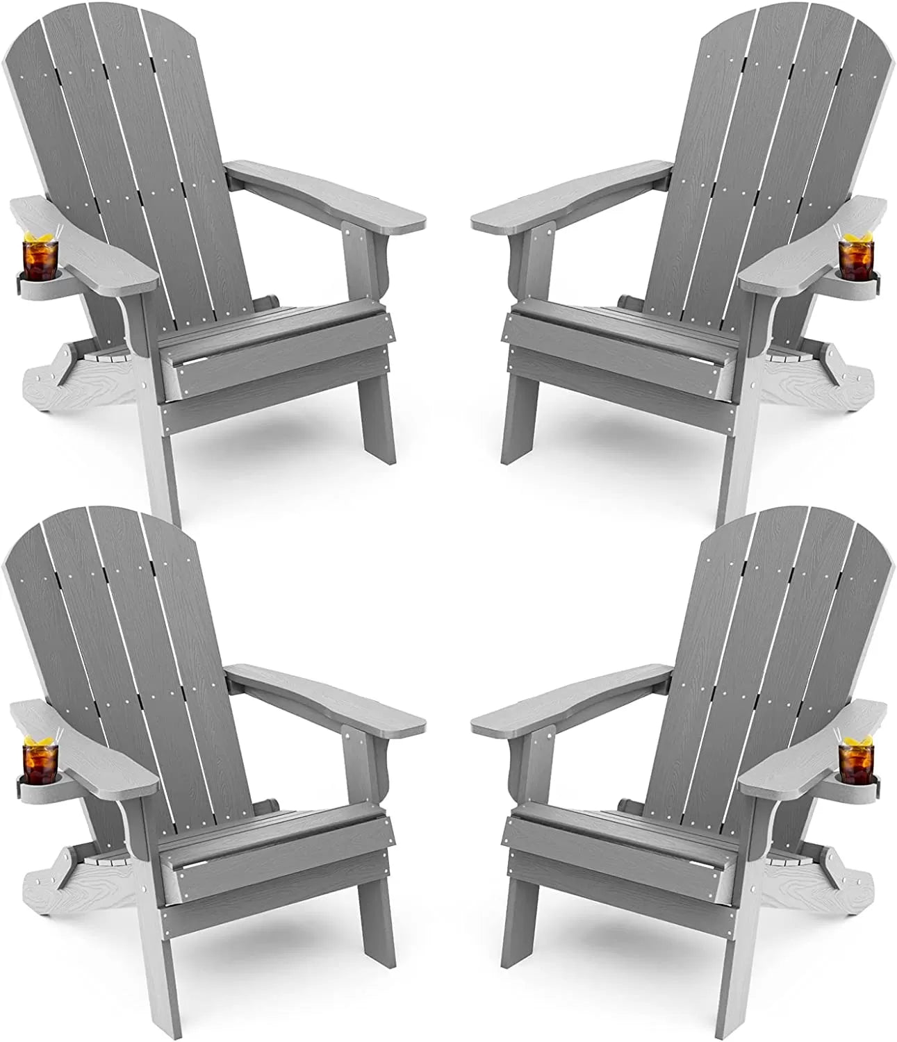 Adirondack Chair ,Patio Chairs 5 Steps Easy Installation,Widely Used in Outdoor, Fire Pit, Deck, Outside, Garden, Campfire Chairs