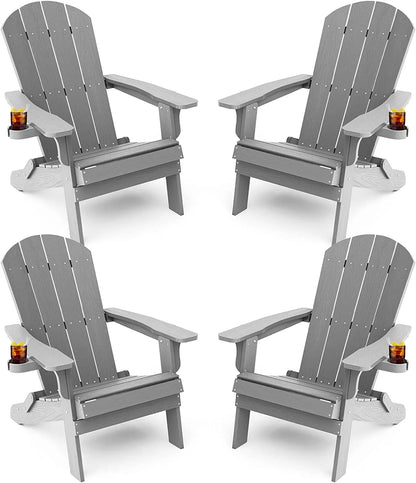 Adirondack Chair ,Patio Chairs 5 Steps Easy Installation,Widely Used in Outdoor, Fire Pit, Deck, Outside, Garden, Campfire Chairs