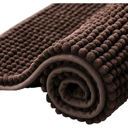 Subrtex Luxury Chenille Bath Rugs Soft Bathroom Mats