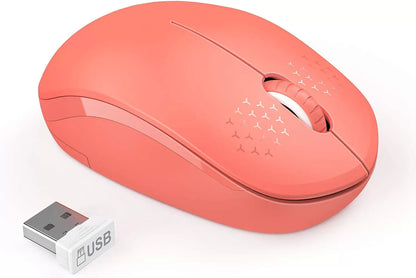 seenda Wireless Mouse, 2.4G Noiseless Mouse with USB Receiver - Portable Computer Mice for PC, Tablet, Laptop with Windows System - Mint Green