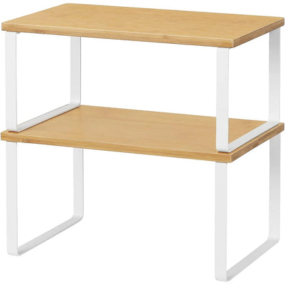 Stackable Kitchen Cabinet Shelves Organizer