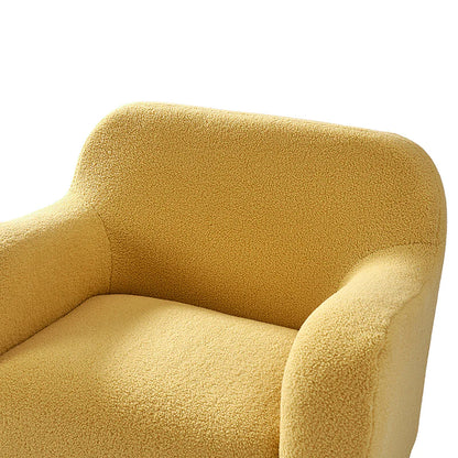 Heinrich 35" Wide Boucle Upholstered Armchair  with Solid Wood Legs