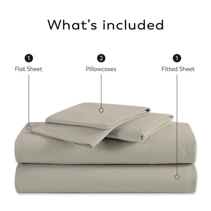 Color Sense 1200TC Premium Cotton-Blend Wrinkle-Resistant Sheet Set