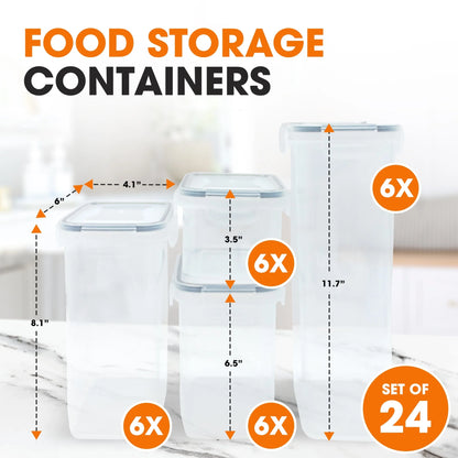 Cheer Collection Set of 24 Airtight Food Storage Containers