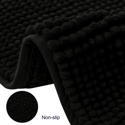 Subrtex Luxury Chenille Bath Rugs Soft Bathroom Mats