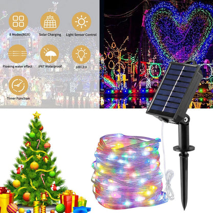 Solar LED Fairy String Lights for Outdoor Garden Decor