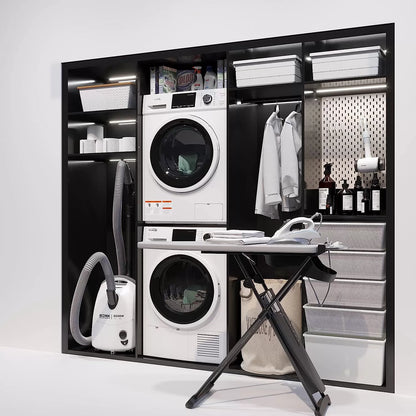 KoolMore FLW-3CWH Front Load Machine, 2.7 Cu. Ft, Space Saving Unit with 20-Minute Quick, 12 Washing Cycles, Quiet Inverter Motor [120V],