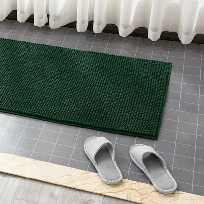 Subrtex Luxury Chenille Bath Rugs Soft Bathroom Mats