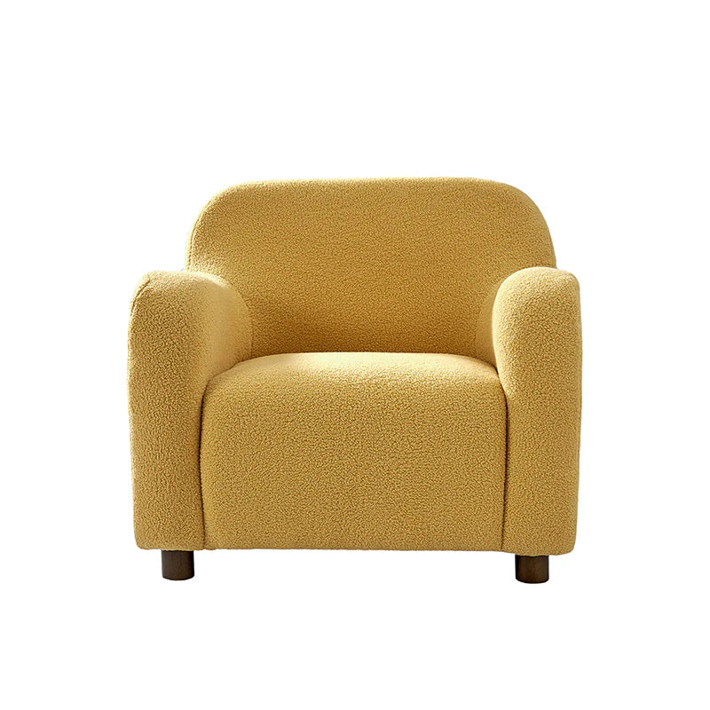 Heinrich 35" Wide Boucle Upholstered Armchair  with Solid Wood Legs