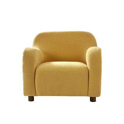 Heinrich 35" Wide Boucle Upholstered Armchair  with Solid Wood Legs
