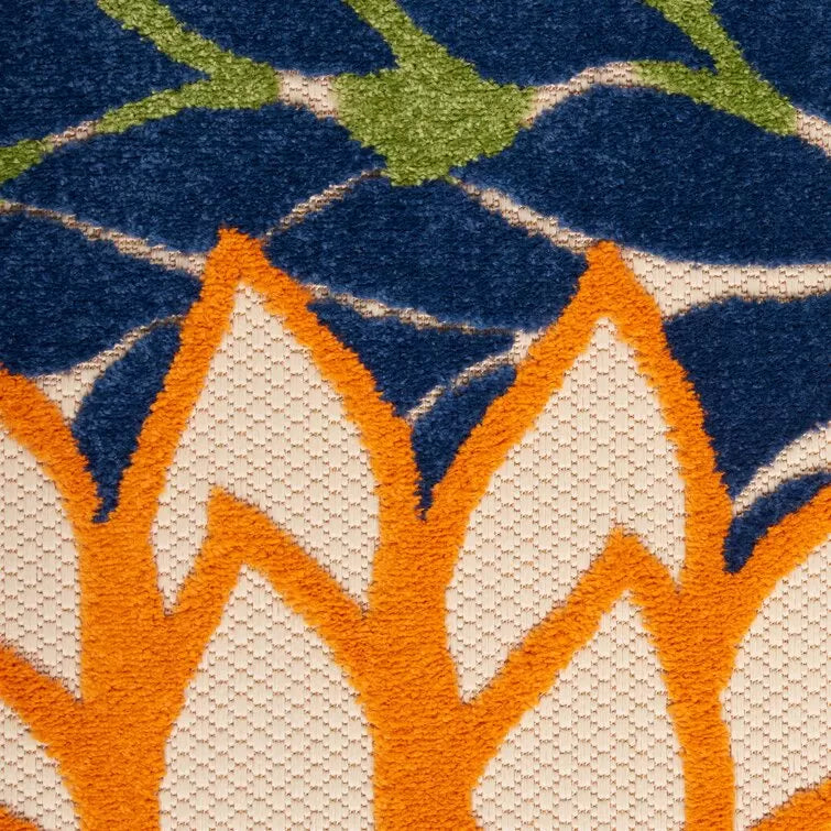 Miraloma Green/Red/Orange Indoor/Outdoor Rug