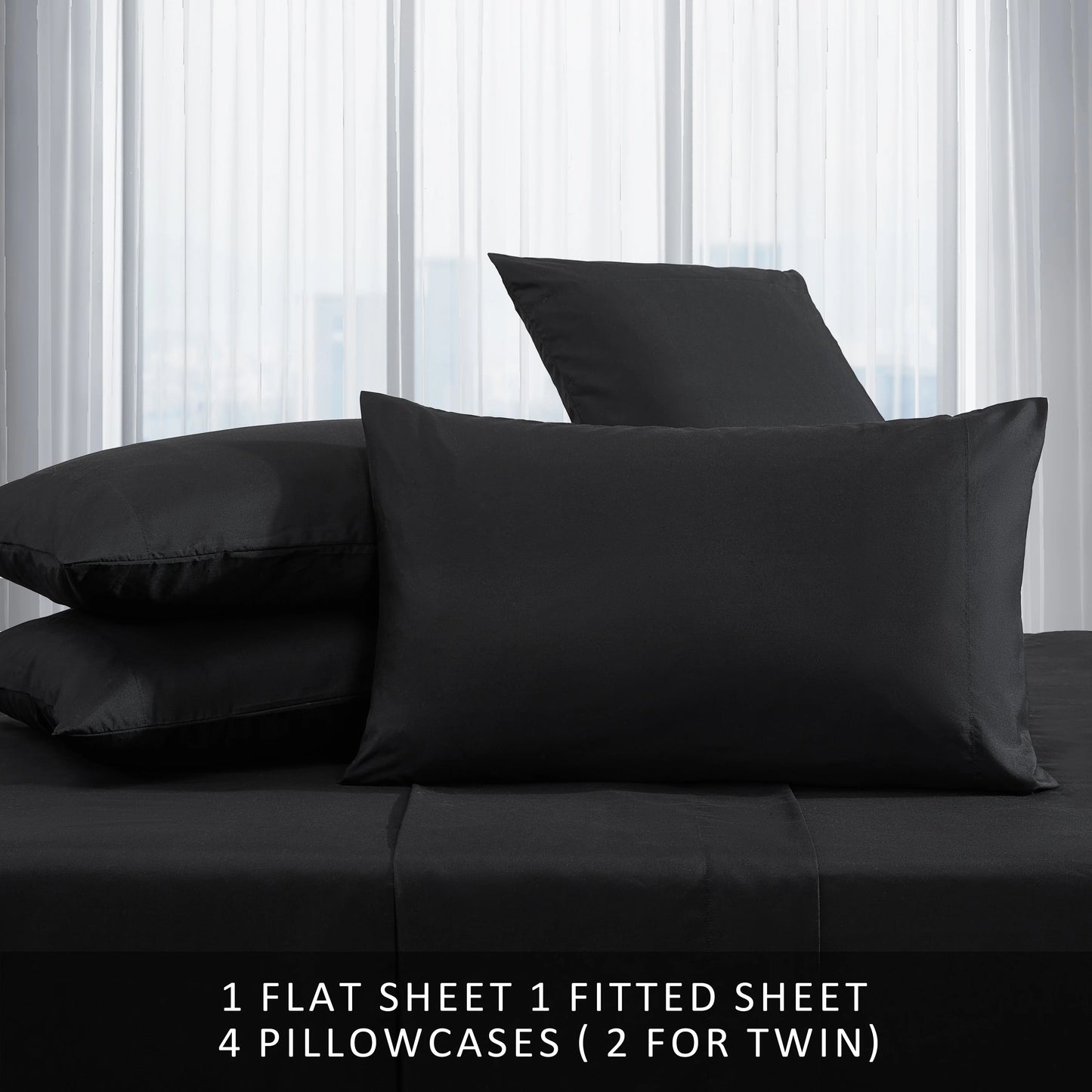 Kenneth Cole Solution Recyled Polyester Solid Bonus Sheet Set