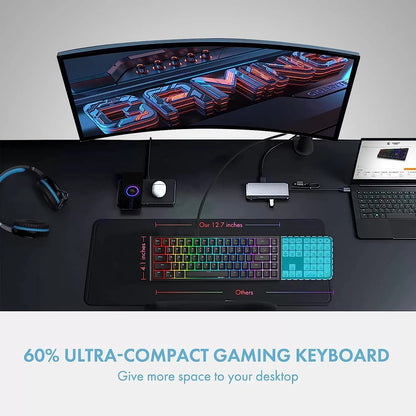 NPET K10 Wired Gaming Keyboard, LED Backlit, Spill-Resistant Design, Multimedia Keys, Quiet Silent USB Membrane Keyboard for Desktop, Computer, PC (Black)