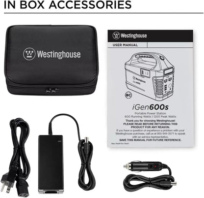 Westinghouse 155Wh 150 Peak Watt Portable Power Station and Solar Generator, Pure Sine Wave AC Outlet, Backup Lithium Battery for Camping, Home, Travel, Indoor/Outdoor Use (Solar Panel Not Included)