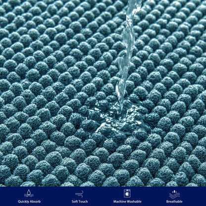 Subrtex Luxury Chenille Bath Rugs Soft Bathroom Mats