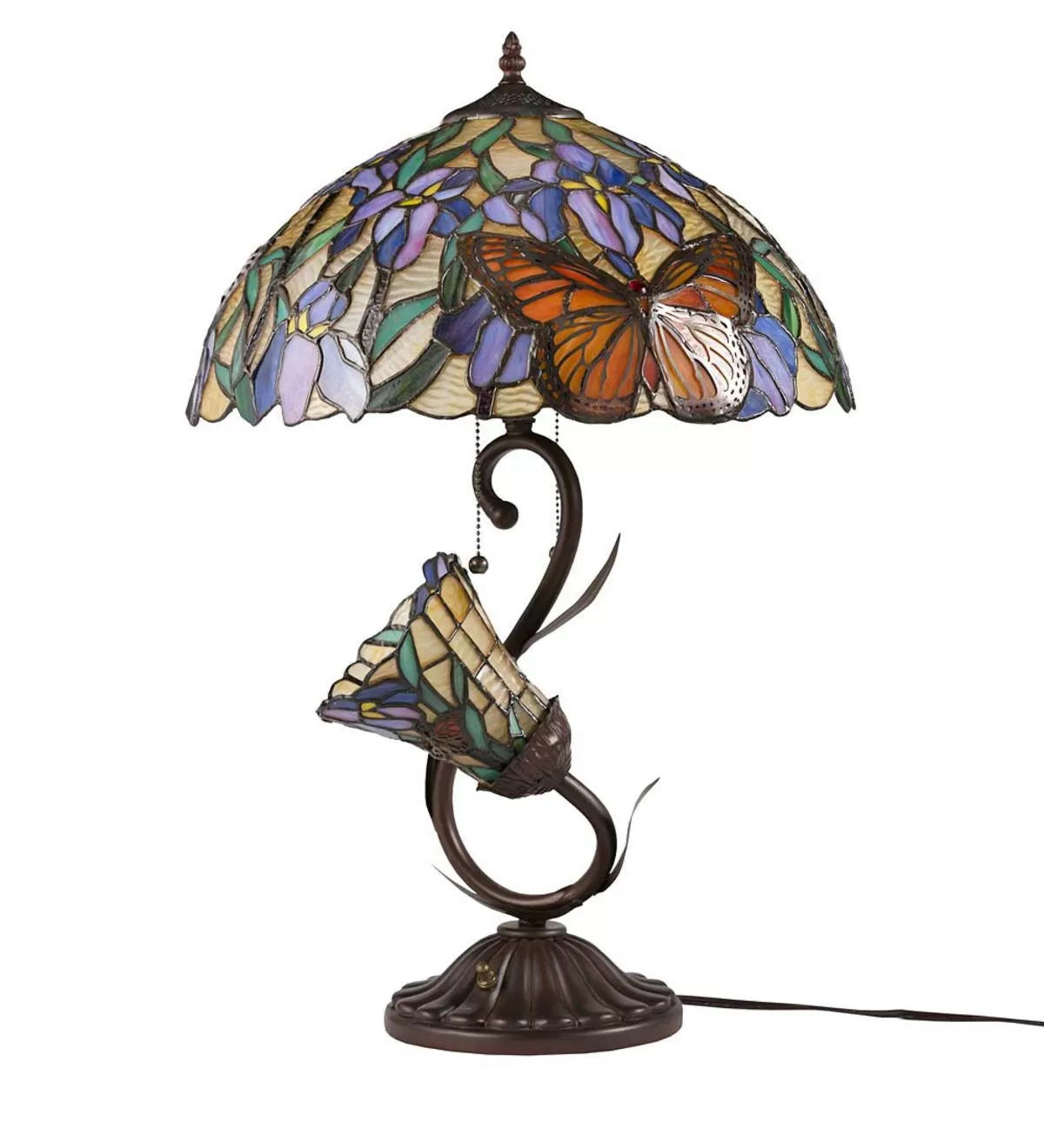 Stained Glass Butterfly 25" Table Lamp
