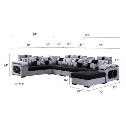 Arvella 10 - Piece Slipcovered Sectional