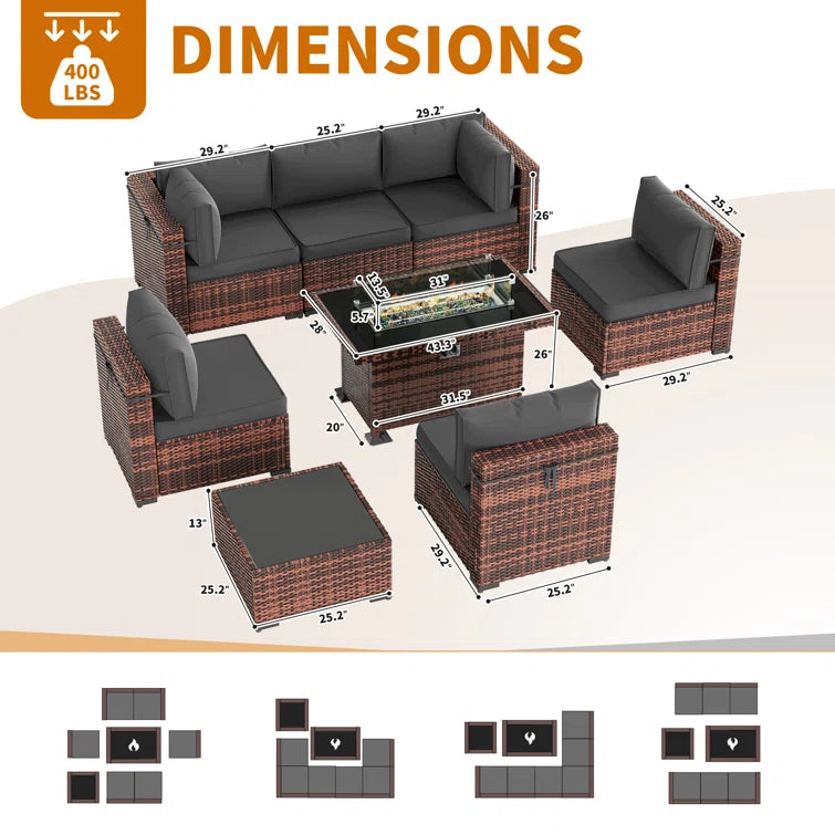 Ceilia 6 - Person Outdoor Seating Group with Cushions
