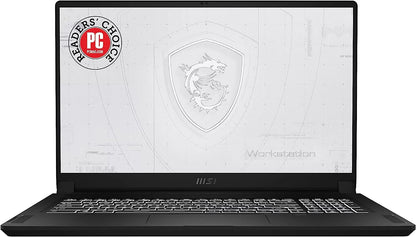 MSI WS76 Workstation Laptop: 17.3" 144Hz FHD 1080p, Intel Core i9-11900H, NVIDIA Quadro RTX A5000, 64GB, 1TB SSD, Thunderbolt 4, WiFi 6E, TPM2.0 Fingerprint, Win10 PRO, Black (11UM-468)