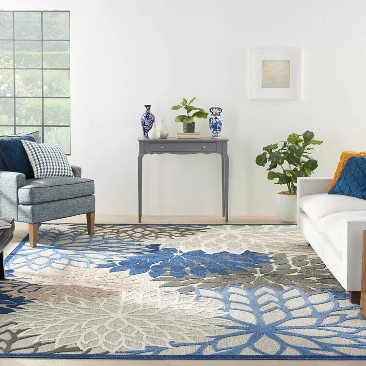 Miraloma Green/Red/Orange Indoor/Outdoor Rug