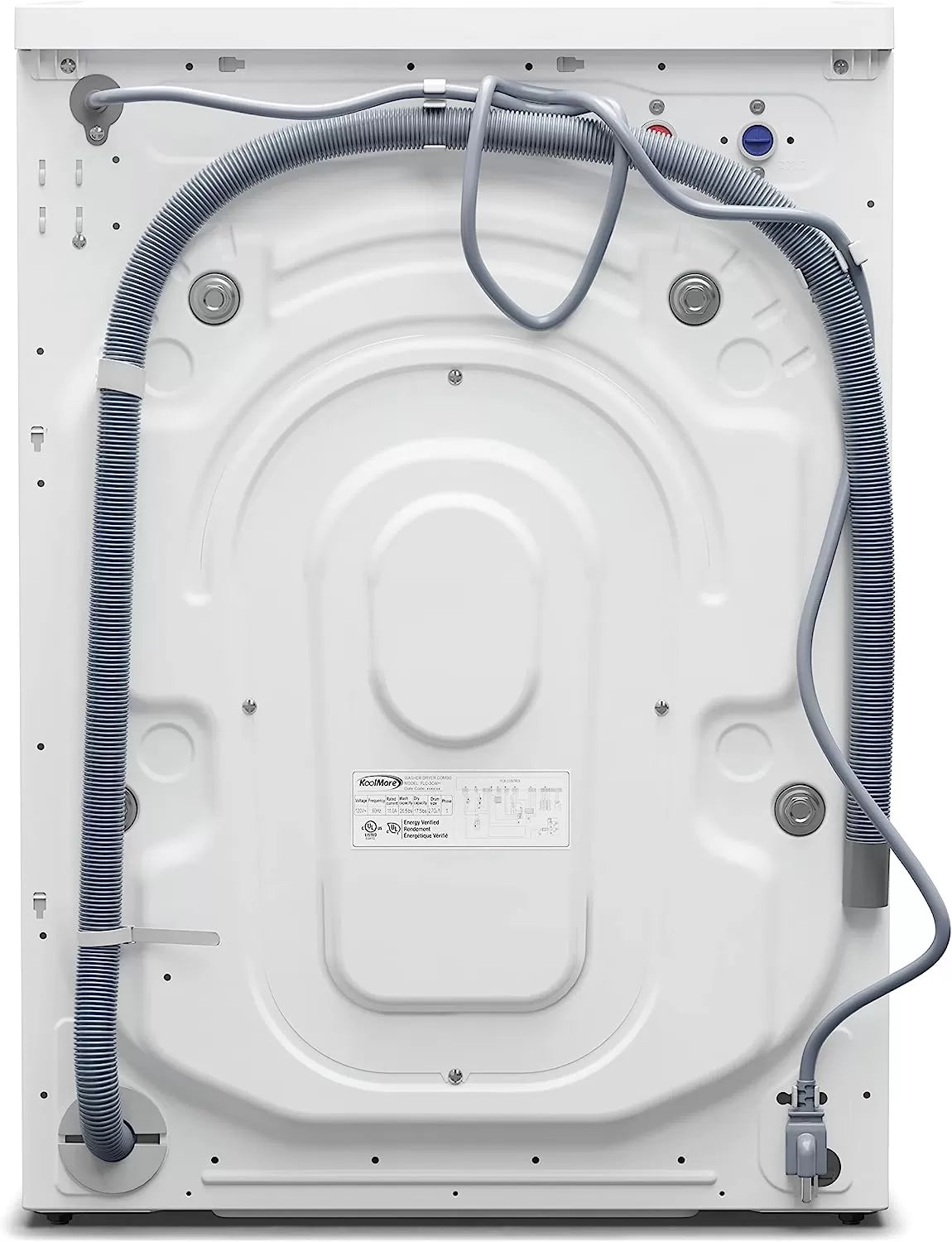 KoolMore FLW-3CWH Front Load Machine, 2.7 Cu. Ft, Space Saving Unit with 20-Minute Quick, 12 Washing Cycles, Quiet Inverter Motor [120V],
