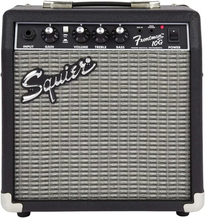 Fender Squier Stratocaster - Sunburst Bundle with Frontman 10G Amp, Gig Bag, Instrument Cable, Tuner, Strap, Picks, Fender Play Online Lessons, Instructional Book, and Austin Bazaar Instructional DVD