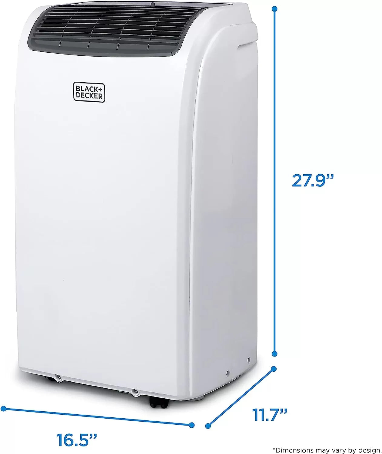 BLACK+DECKER 8,000 BTU Portable Air Conditioner up to 350 Sq. with Remote Control, White