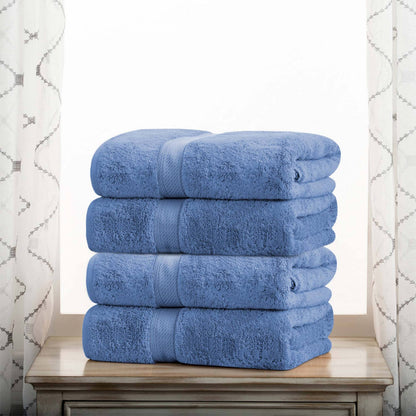 Superior Egyptian Cotton Pile Heavyweight Bath Towel Set of 4