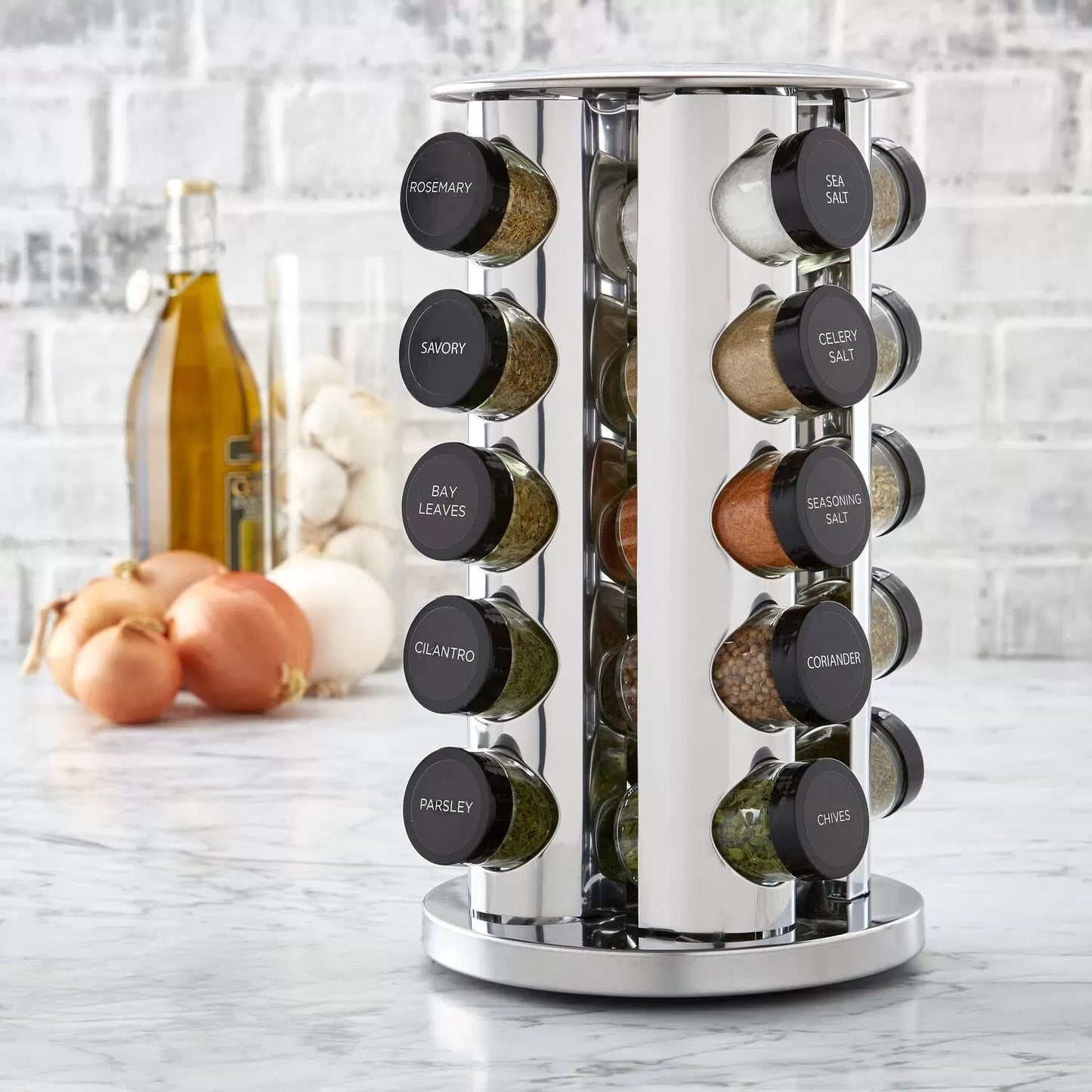 🎁GIFTRotary 20-tank counter top rack tower organizer