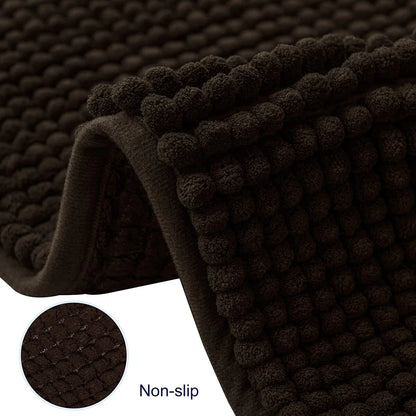 Subrtex Luxury Chenille Bath Rugs Soft Bathroom Mats