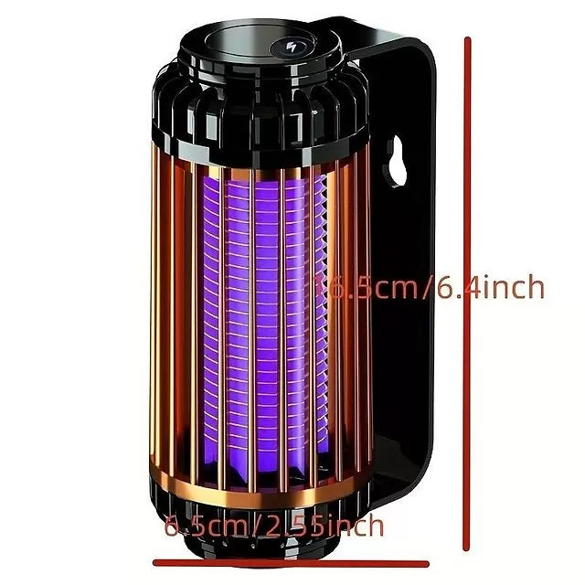 Mosquito Trap Electric USB Portable Silent Killer Lamp Electric Bug Zapper Inhalation Mosquito Killer Lamp Household Outdoor Rechargeable Mosquito Trap Wall Mountable Desktop Friendly
