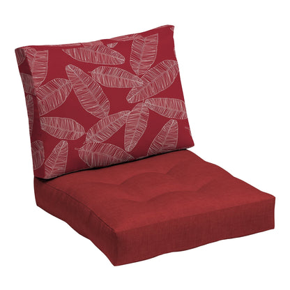 ARDEN Outdoor Plush Modern Tufted Blowfill Deep Seat Set, 24 x 24