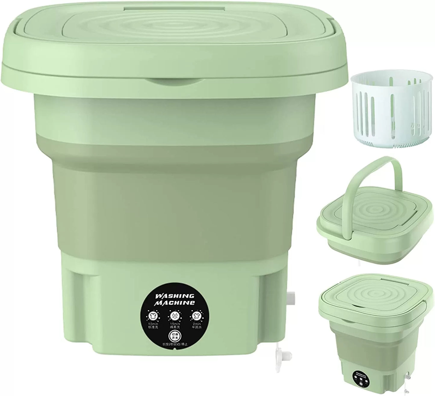 Portable Washing Machine, High Capacity Mini Washer with 3 Modes Deep Cleaning Half Automatic Washt, Foldable Washing Machine with Soft Spin Dry for Socks, Baby Clothes, Towels, Delicate Items (Purple)