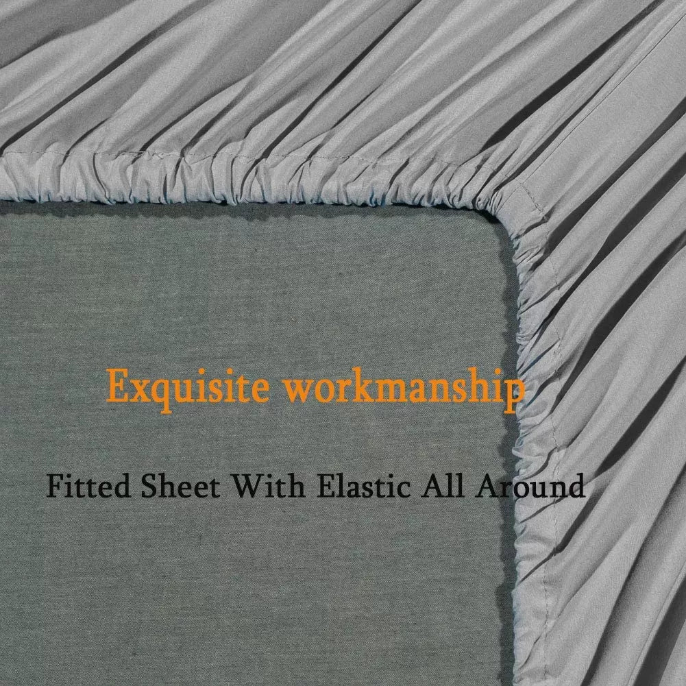 Super Soft 1800 Thread Count Luxury Egyptian Wrinkle Hypoallergenic 6 pcs Bed Sheet Set