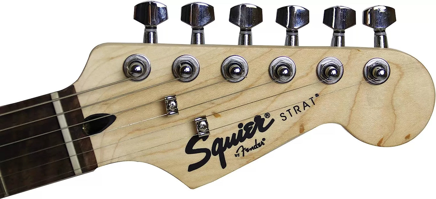 Fender Squier Stratocaster - Sunburst Bundle with Frontman 10G Amp, Gig Bag, Instrument Cable, Tuner, Strap, Picks, Fender Play Online Lessons, Instructional Book, and Austin Bazaar Instructional DVD
