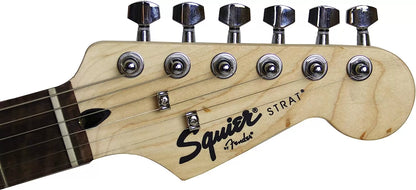 Fender Squier Stratocaster - Sunburst Bundle with Frontman 10G Amp, Gig Bag, Instrument Cable, Tuner, Strap, Picks, Fender Play Online Lessons, Instructional Book, and Austin Bazaar Instructional DVD